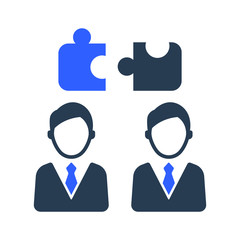 Teamwork cooperation icon