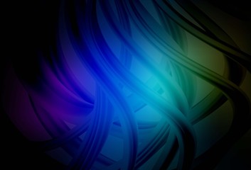 Dark Multicolor vector blurred shine abstract background.