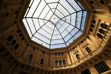 Obraz premium Pavia (PV), Italy - June 09, 2018: Galleria Geometrica, Salone Mercato, Pavia, Lombardy, Italy.