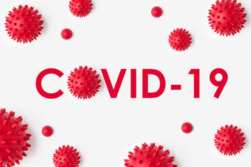 Inscription COVID-19 on white background. World Health Organization WHO introduced name for chinese virus 2020.disease named: Coronavirus, COVID-19 SARS, Coronaviridae , SARS-CoV, SARSCoV , MERS-CoV