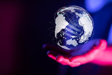 Social network background . Mixed media