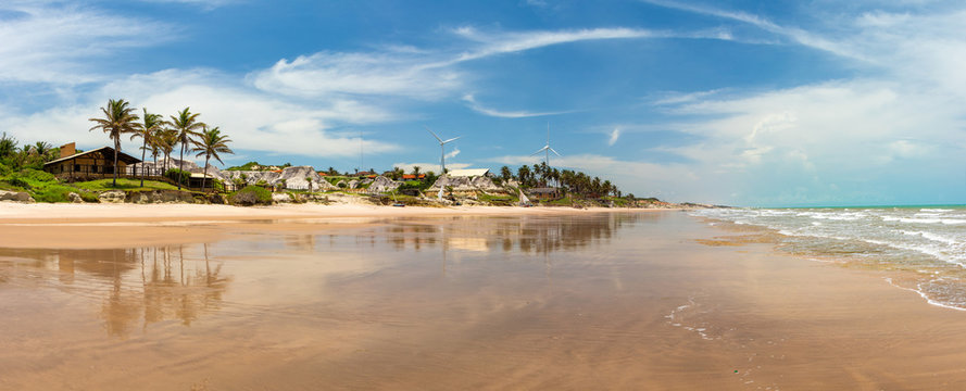 Panoramic Image of Canoa Quebrada Beach, Aracati, Ceara, Brazil