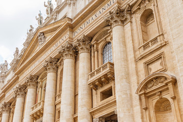 St. Peter's Basilica in Vatican City with famous balcony