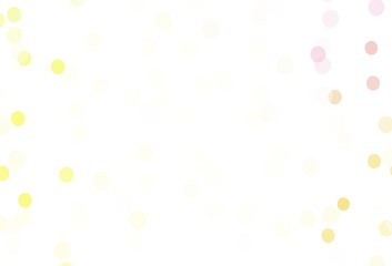 Light Green, Red vector background with beautiful snowflakes.