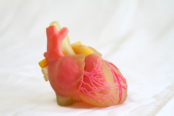 3D printed heart. 3d printing Technology.