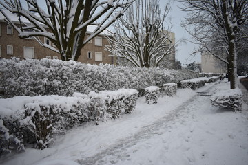 Snowy Paris