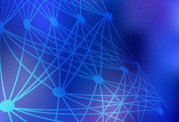 Light BLUE vector backdrop with artificial intelligence data.