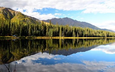 Mountain reflection on the lake 2