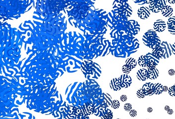 Light BLUE vector pattern with random forms.