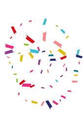 Rainbow Decoration Dust Pattern. Round Illustration. Round Celebration Background. Color Celebration Postcard.