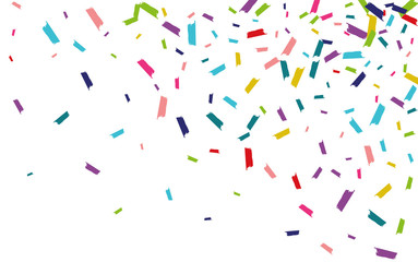 Rainbow Festival Confetti Banner. Shine Background. Round Celebration Banner. Color Celebrate Pattern.