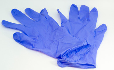 blue latex powder-free gloves