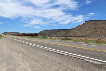 Train in Arizona desert