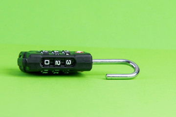 combination lock with the figures of the year