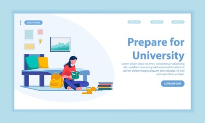 Prepare for University Landing Page with Banner