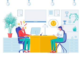 Senior Lady Boss Dressing Down Woman Subordinate