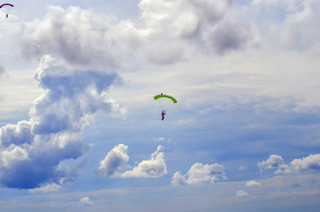 Parachuter on the sky