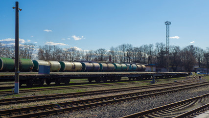 Rail tanks for oil on rails