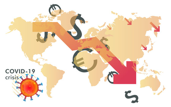 COVID-19 coronavirus epidemic.World map. Global COVID-19 coronavirus pandemic. Vector Illustration.