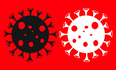  Coronavirus 2019-nCov virus icon. Pathogen respiratory infection deadly coronavirus. Asian Flu outbreak. Influenza pandemic.
