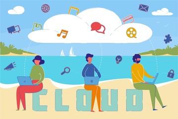 Cloud Technology Benefits Word Concept Banner