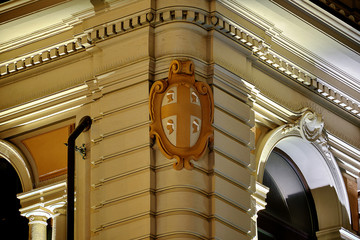Facade of a sardinian palace, liberty cagliaritano style