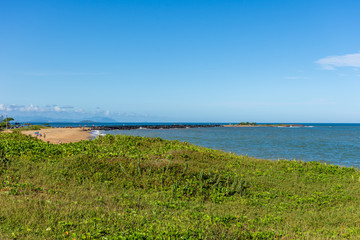 beach with blue sky