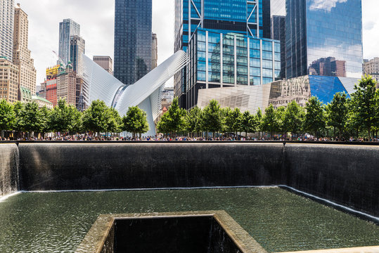 National September 11 Memorial In Manhattan, New York City, USA