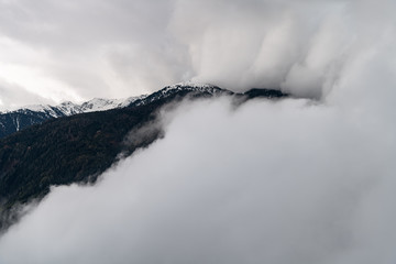 Berg und Wolken Unwetter