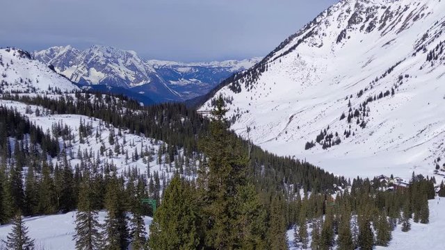 Planneralm skiing resort in winter,  Austrian Alps