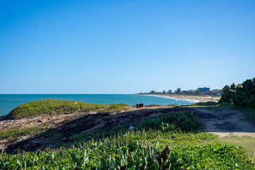 panoramic view of the beach Marataízes ES Brasil