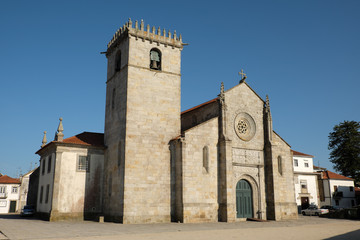 Fototapeta na wymiar Iglesia de Nuestra Señora de la Asunción, iglesia matriz de la localidad portuguesa de Caminha.