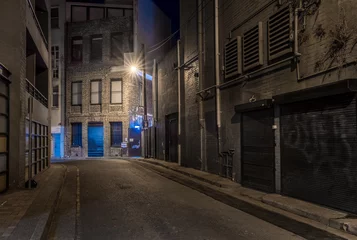 Foto auf Alu-Dibond empty city street at night © Tim