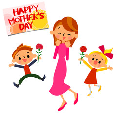 家族母の日立ち絵