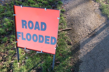 sign near the path in the park