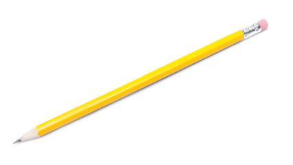 Ordinary pencil on white background