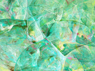 Naklejka premium green abstract fractal background 3d rendering illustration