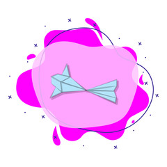 A fish colored origami style liquid bacdge icon. Simple color vector of oriqami animals icons for ui and ux, website or mobile application