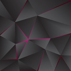 Dark gray abstract triangles paint background