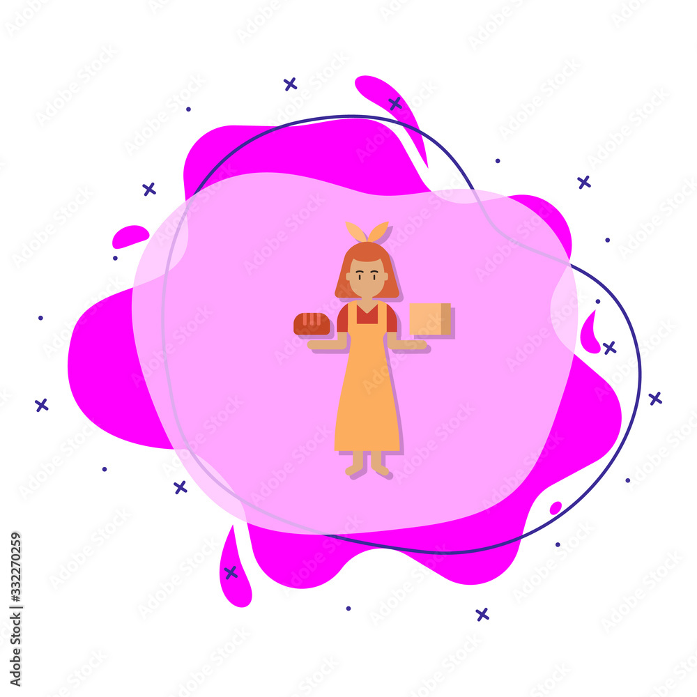 Poster yeast, bakery color liquid bacdge icon. simple color vector of bakery icons for ui and ux, website o