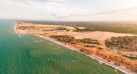 Aerial Image of Canoa Quebrada Beach, Aracati, Ceara, Brazil