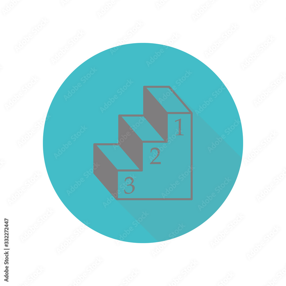 Poster pedestal long shadow icon. simple glyph, flat vector of web icons for ui and ux, website or mobile a