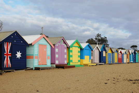 The famous beach house at Brighton Beach, Melbourne, Australia