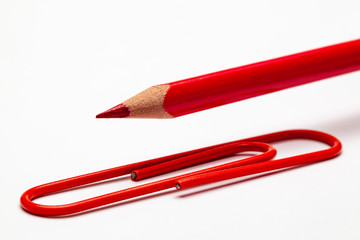 On the white office desk