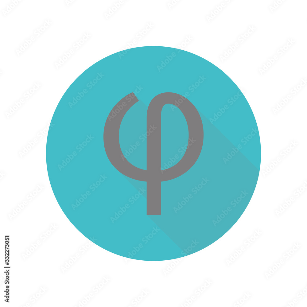 Poster alpha long shadow icon. simple glyph, flat vector of web icons for ui and ux, website or mobile appl