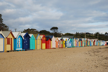 The famous beach house at Brighton Beach, Melbourne, Australia