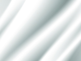 Minimal smooth waves elegant white silk or satin cloth texture background. Modern luxurious background design.