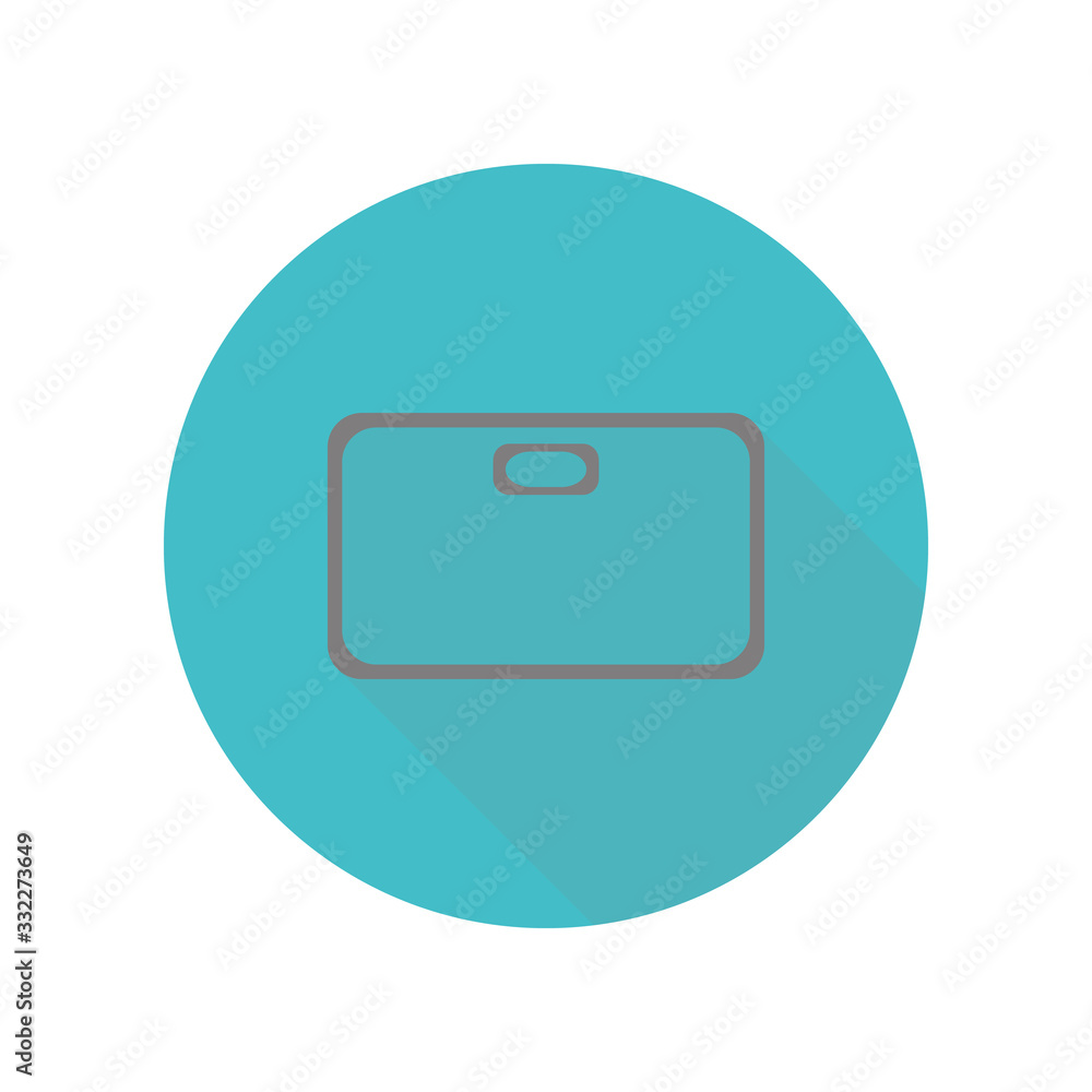 Poster a shelf long shadow icon. simple glyph, flat vector of web icons for ui and ux, website or mobile ap
