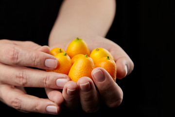 Kumquat , small oval citrus fruits, nagami variety
