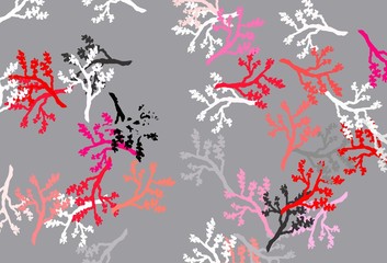 Light Pink vector abstract backdrop with sakura.